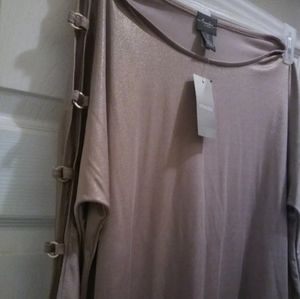 Chico's Liquid Shimmer Ring Sleeve Top